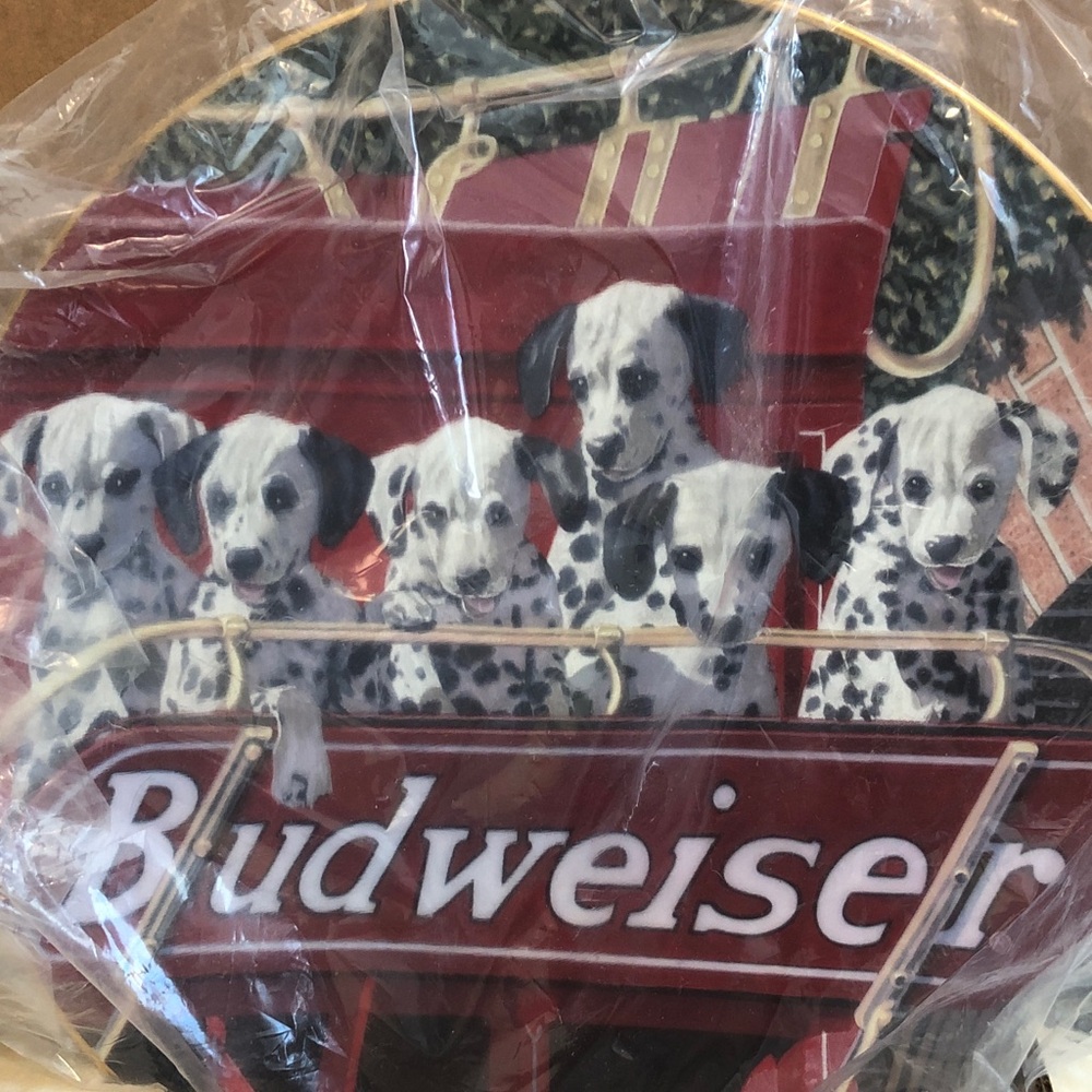 Budweiser Dalmatians Collectors Plate NOS New in Box NIB